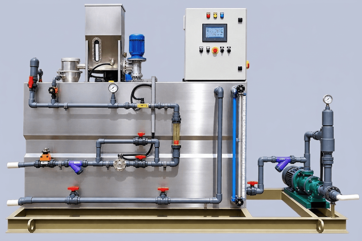 Flochem India stainless steel industrial chemical dosing system